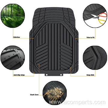 3-Piece All-Season Odorless Heavy Duty Rubber Floor Mat